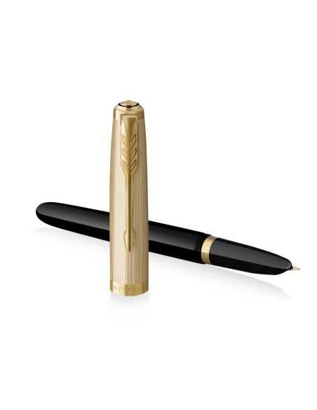 PARKER 51 DLX BLACK GT FP Μ 18k