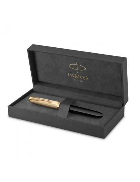 PARKER 51 DLX BLACK GT FP Μ 18k