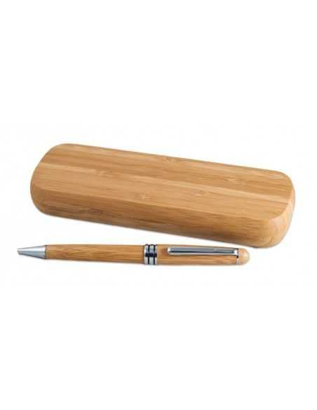 Στυλό από μπαμπού σε ξύλινη θήκη