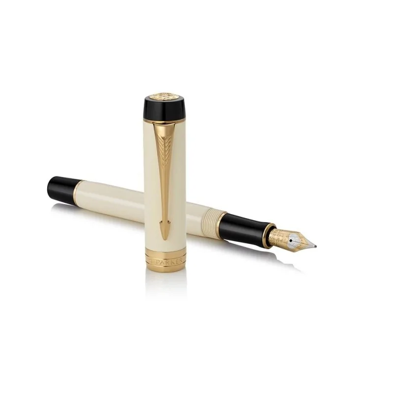 Parker DUOFOLD CL IVORY & BLACK GT FP-C Μ