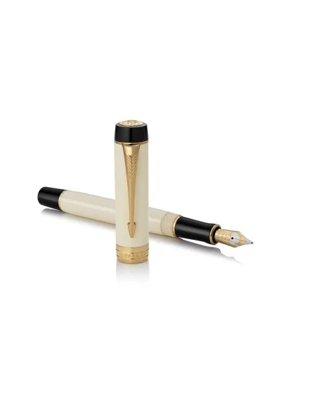 Parker DUOFOLD CL IVORY & BLACK GT FP-C Μ