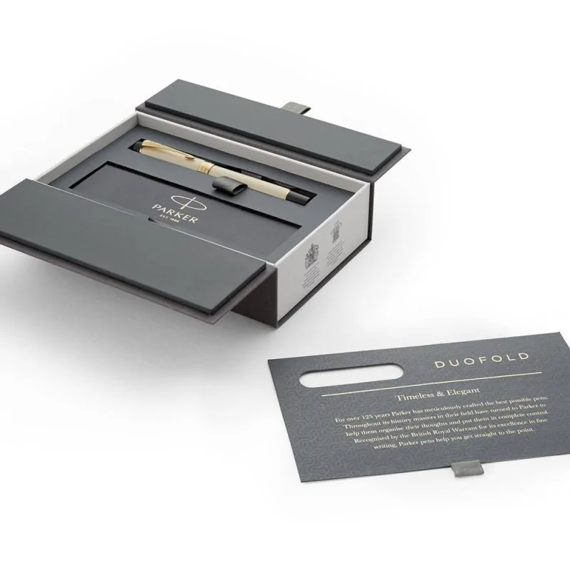 Parker DUOFOLD CL IVORY & BLACK GT FP-C Μ