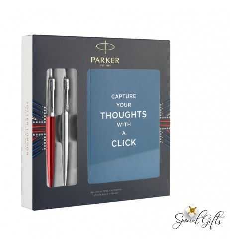 Parker Duo Jotter Core Steel - Red