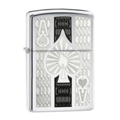 Zippo Ace High Polish Chrome