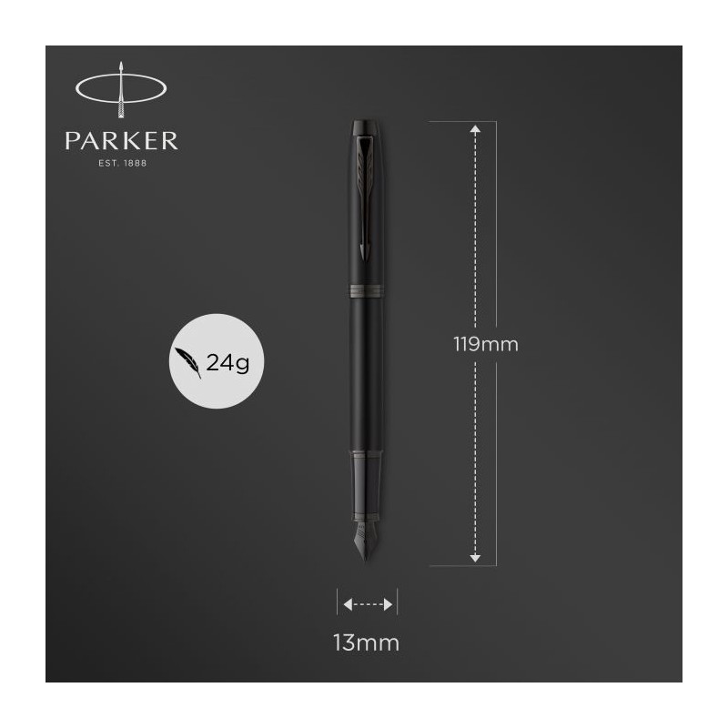 PARKER I.M. CORE METAL.BLACK BT FPen M