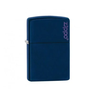 Classic Navy Matte Zippo Logo