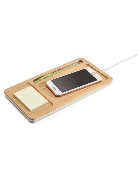 Επιτραπέζια οργάνωση μπαμπού με ασύρματο φορτιστή