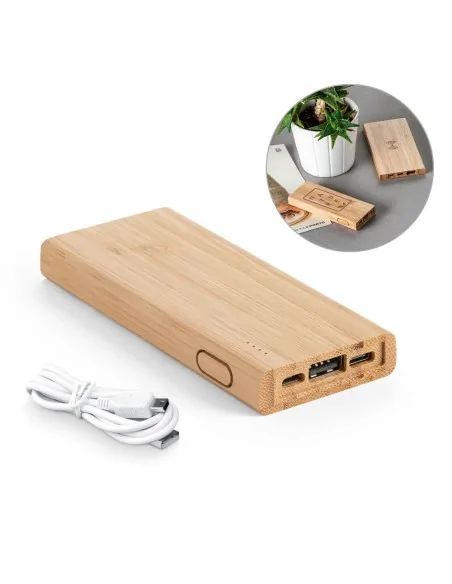 Φορητή μπαταρία μπαμπού χωρητικότητας 5.000 mAh