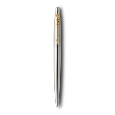 Στυλό Parker Jotter Stainless Steel GT με χρυσά στοιχεία και χάραξη