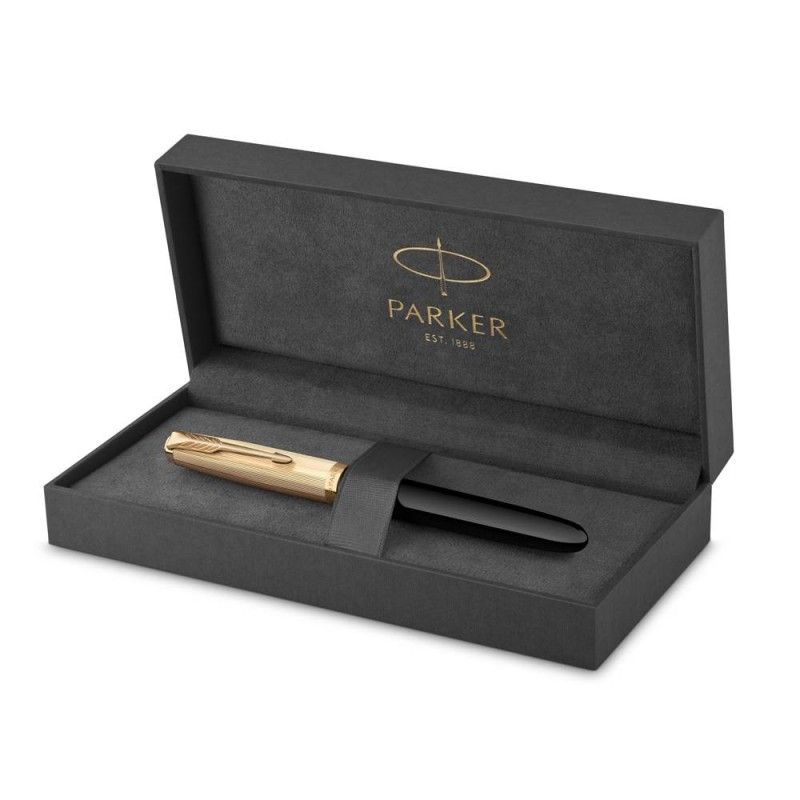 PARKER 51 DLX BLACK GT FP F 18k