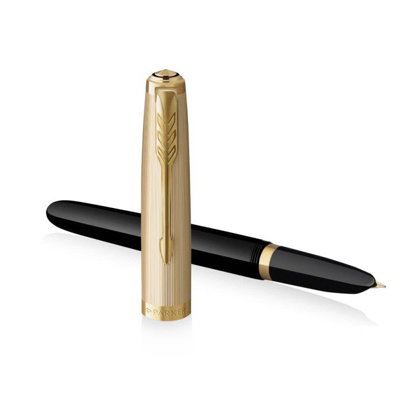 PARKER 51 DLX BLACK GT FP Μ 18k