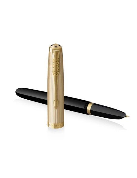 PARKER 51 DLX BLACK GT FP Μ 18k