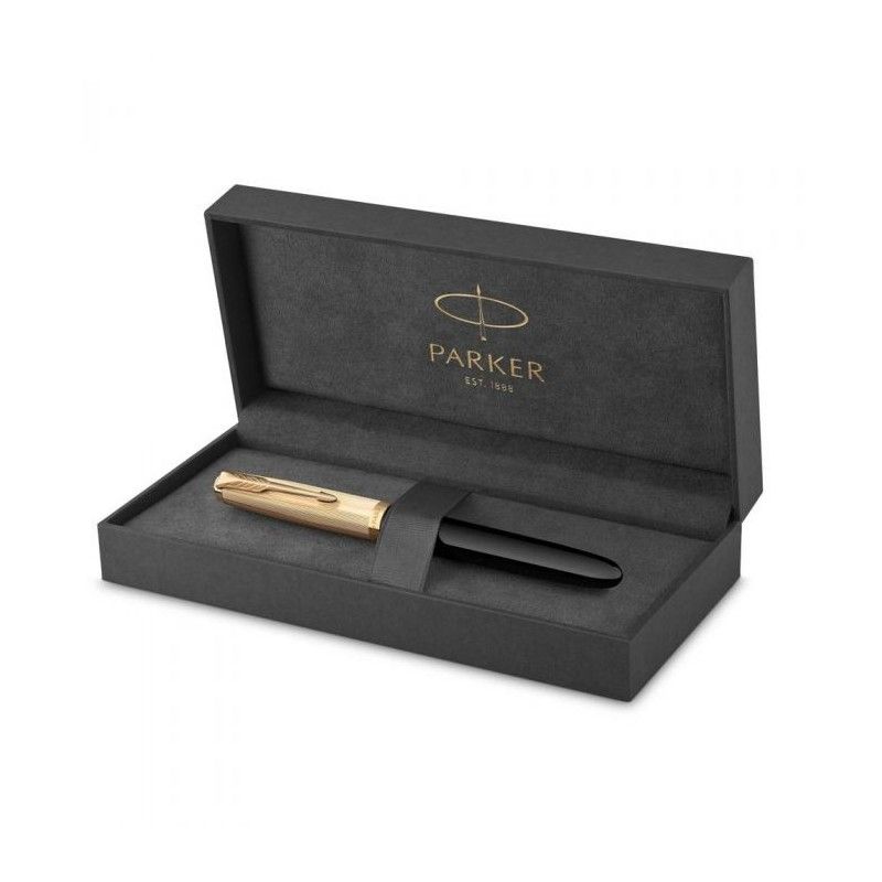PARKER 51 DLX BLACK GT FP Μ 18k