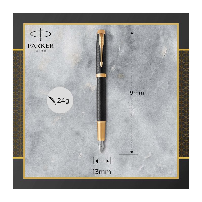 PARKER Ι.Μ. PRM BLACK GOLD GT FPen F