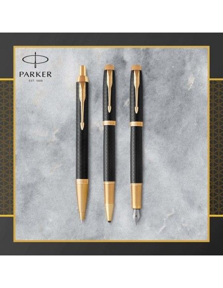 PARKER I.M. PRM BLACK GOLD GT FPen F