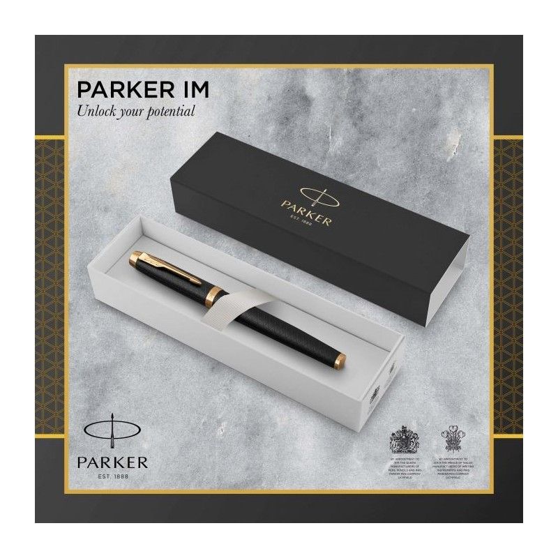 PARKER I.M. PRM BLACK GOLD GT FPen F