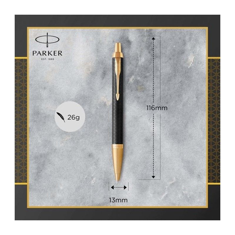 PARKER I.M. PRM BLACK GOLD GT BPen