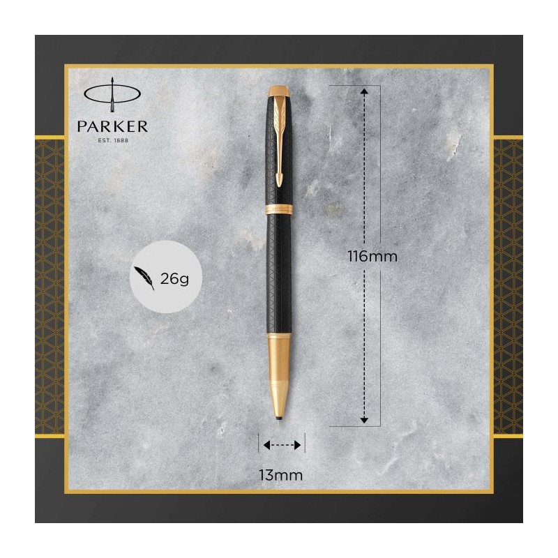 PARKER I.M. PRM BLACK GOLD GT RBall