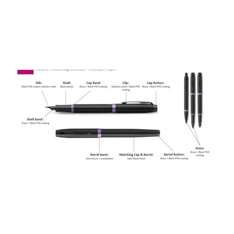 PARKER Ι.Μ. AMETH.PURPLE RING BT BPen