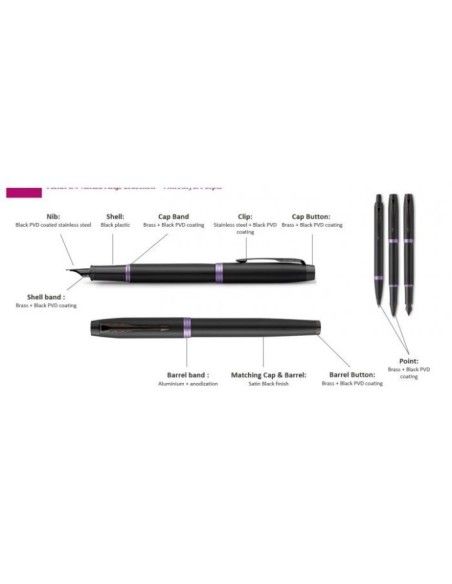 PARKER I.M. AMETH.PURPLE RING BT BPen