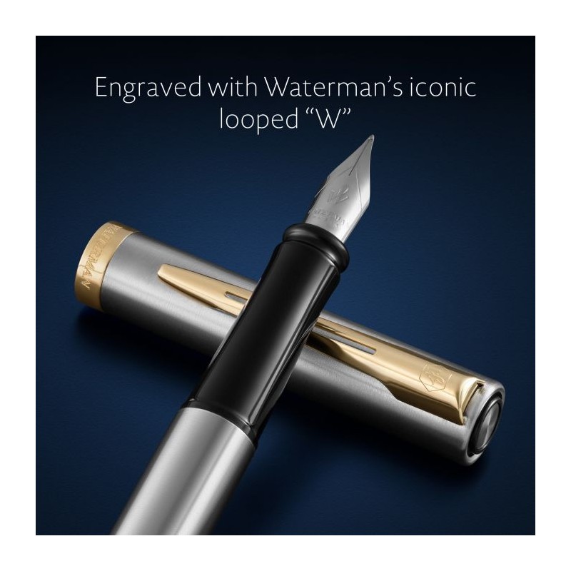 Waterman Impression Stainless Steel Gt Fpen M