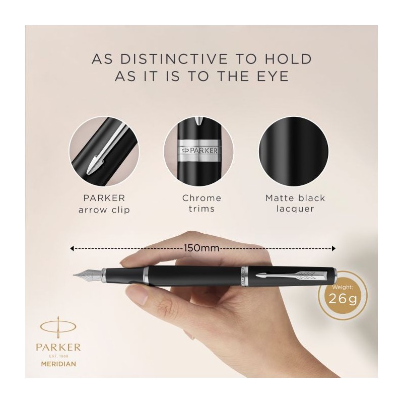 P MERIDIAN MATTE BLACK CT FPen M