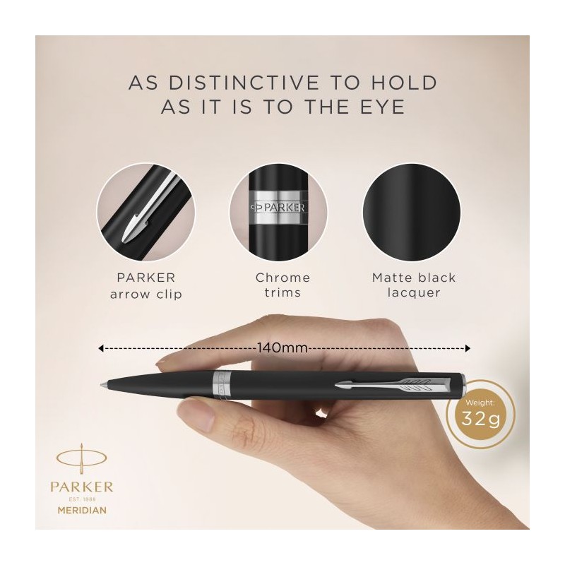P MERIDIAN MATTE BLACK CT BPen