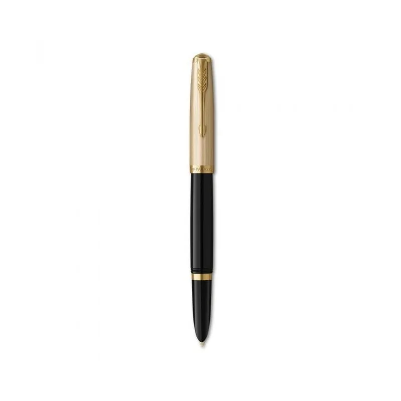 PARKER 51 DLX BLACK GT FP Μ 18k